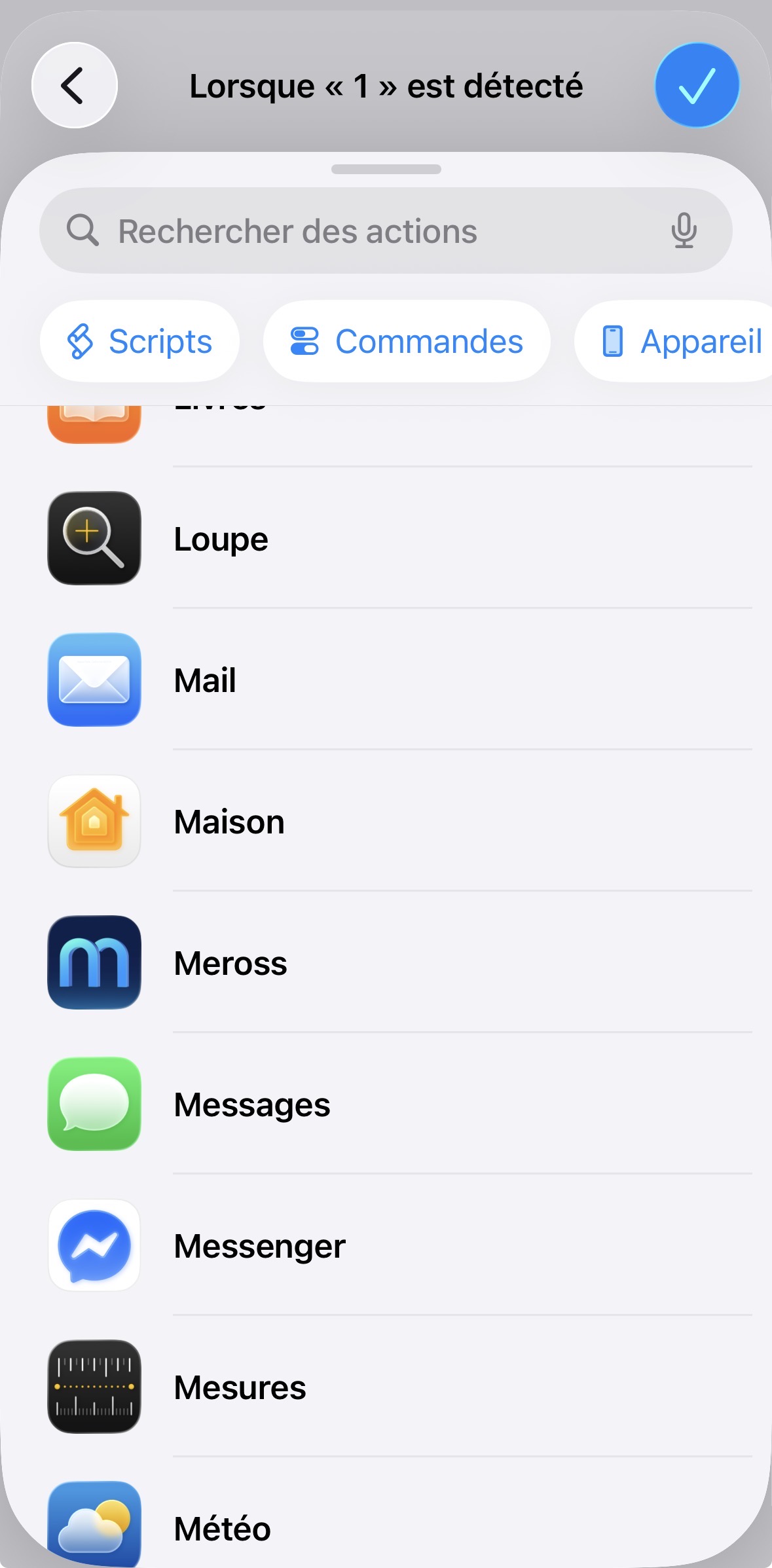 Capture d’écran – Test de l’automatisation